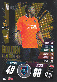 Demba Ba Istanbul Basaksehir 2020/21 Topps Match Attax CL Golden Goal Scorers #GG07